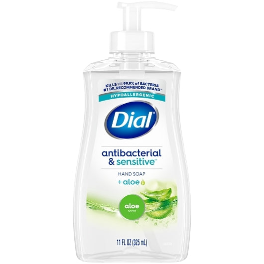Dial Antibacterial Liquid Hand Soap Aloe, 11000 Fluid Ounce — 12 Per Case
