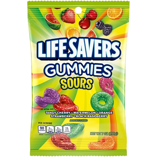 Life Savers Sour Candy Gummy Candy, 7 Ounce — 12 Per Case
