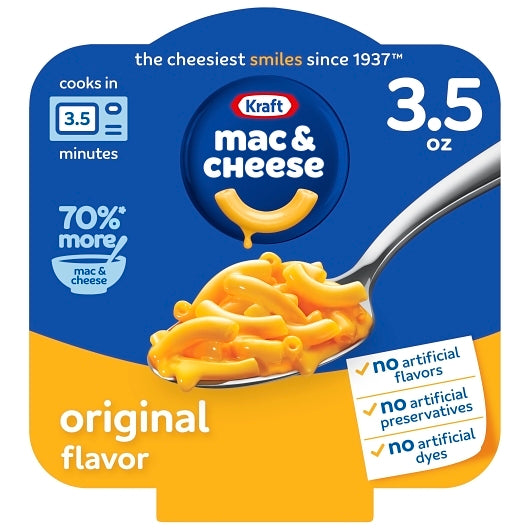 Kraft Easy Mac Original Macaroni & Cheese Bowl, 100 Gram — 6 Per Case