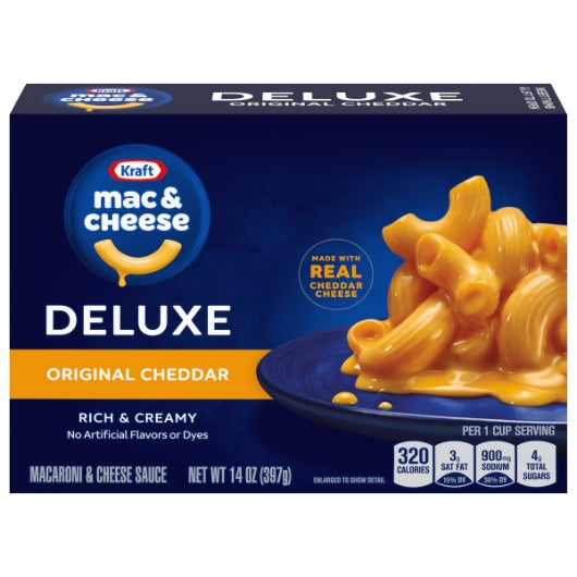Kraft Entree Deluxe Macaroni & Cheese Dinner, 14 Ounce — 24 Per Case