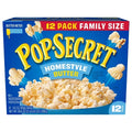 Pop Secret Microwave Popcorn, Homestyle Butter Flavor, Sharing Bags, 38.4 Ounce — 4 Per Case