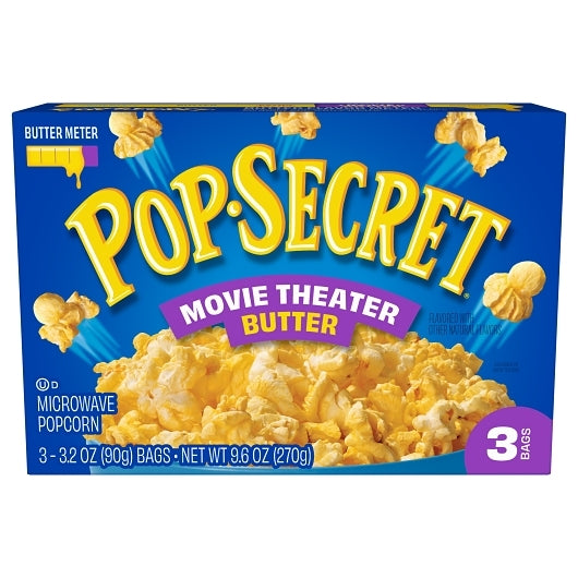 Pop Secret Movie Theater Butter Popcorn, 9.6 Ounce — 6 Per Case