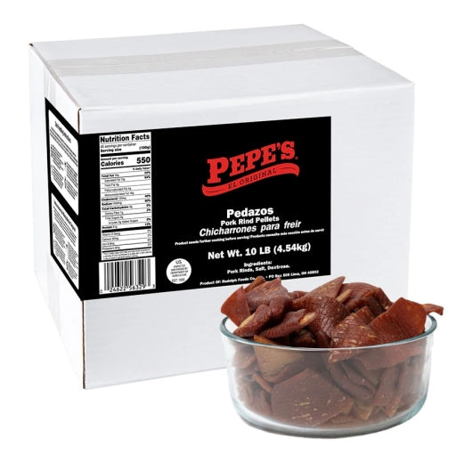 Pepe's Pork Rind Pellets, 10 Pound — 1 Per Case