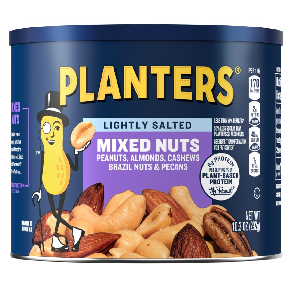 Planters Lightly Salted Mixed Nuts, 10.3 oz — 12 Per Case
