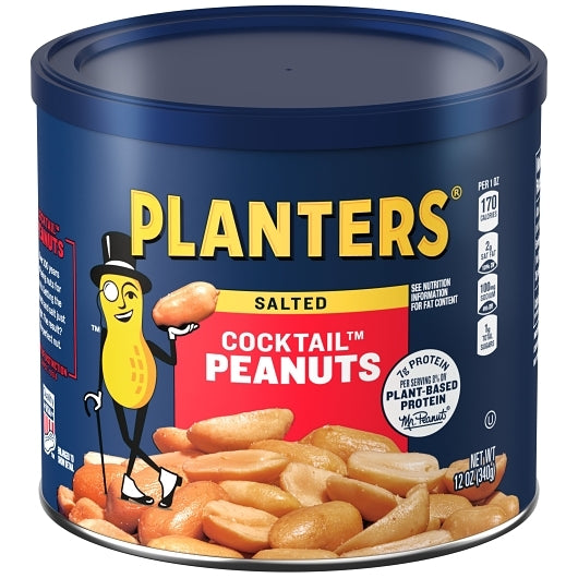 Planters Cocktail Peanuts, 12 Ounce — 12 Per Case