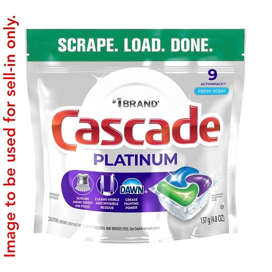 Cascade Auto Dishwashing Pouch with Liquid & Powder Fresh Scent, 4.8 Ounce — 54 Per Case