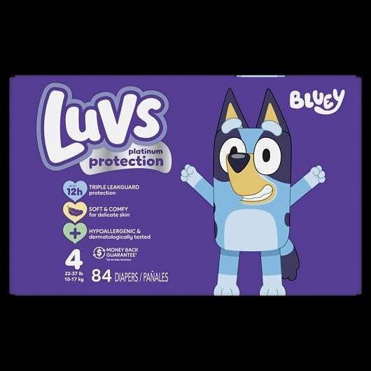 Luvs Platinum Protection Diapers Base Version 5X Box 4/Maxi, 84 Count — 1 Per Case