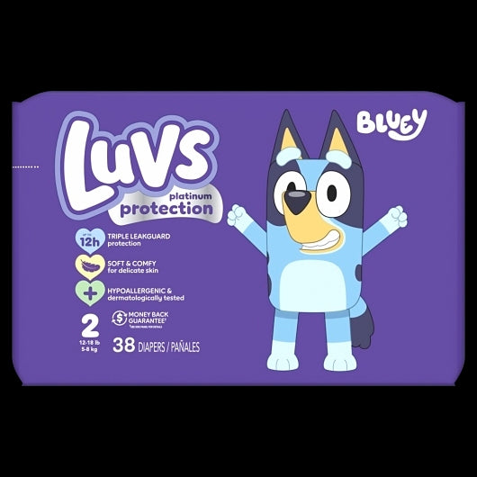 Luvs Platinum Protection Diapers Base Version 2X/Duo 2/Mini, 38 Count — 2 Per Case