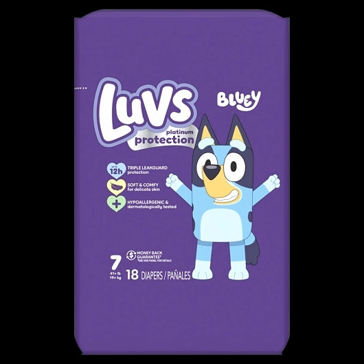 Luvs Platinum Protection Diapers Base Version 2X/Duo 7/Giant Plus, 18 Count — 4 Per Case