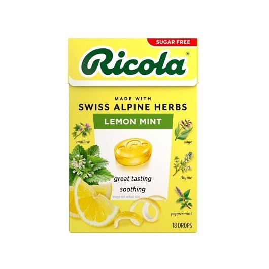 Ricola Sugar Free Lemon Mint, 18 Count — 120 Per Case