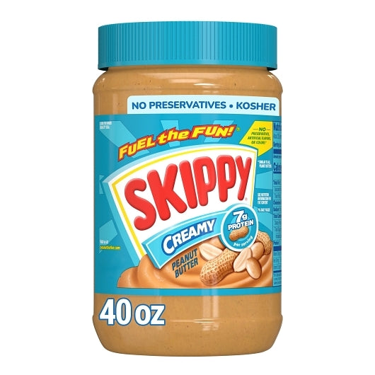 Skippy Creamy Peanut Butter, 40 Ounce — 8 Per Case