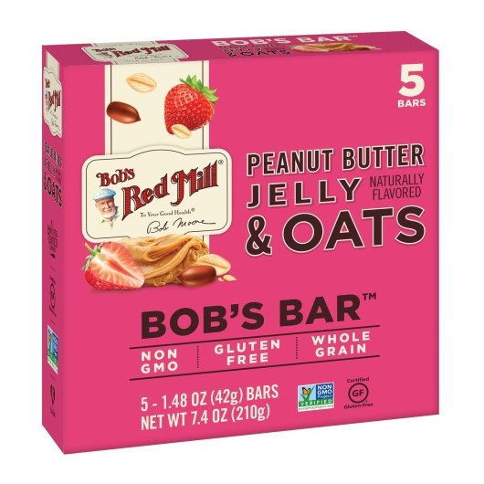 Bob's Red Mill Peanut Butter Jelly And Oats Bar, 1.48 Ounce — 30 Per Case