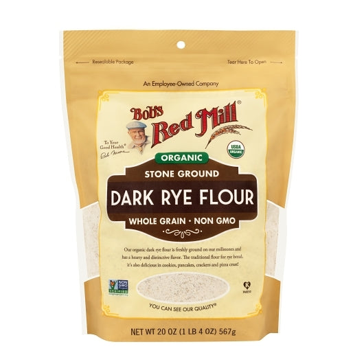 Bob's Red Mill Rye Flour Organic Dark, 20 Ounce — 4 Per Case