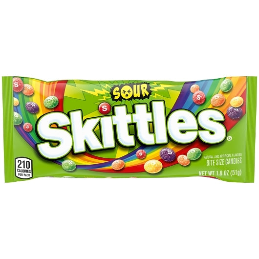 Skittles Sours Singles, 1.8 Ounce — 288 Per Case