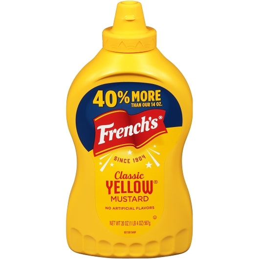 French's Classic Yellow Mustard Bottle, 20 Ounce — 12 Per Case