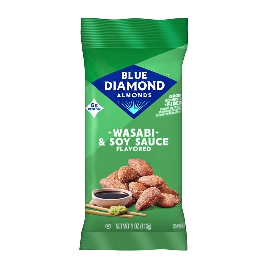 Blue Diamond Almonds Wasabi & Soy Sauce, 4 Ounce — 72 Per Case