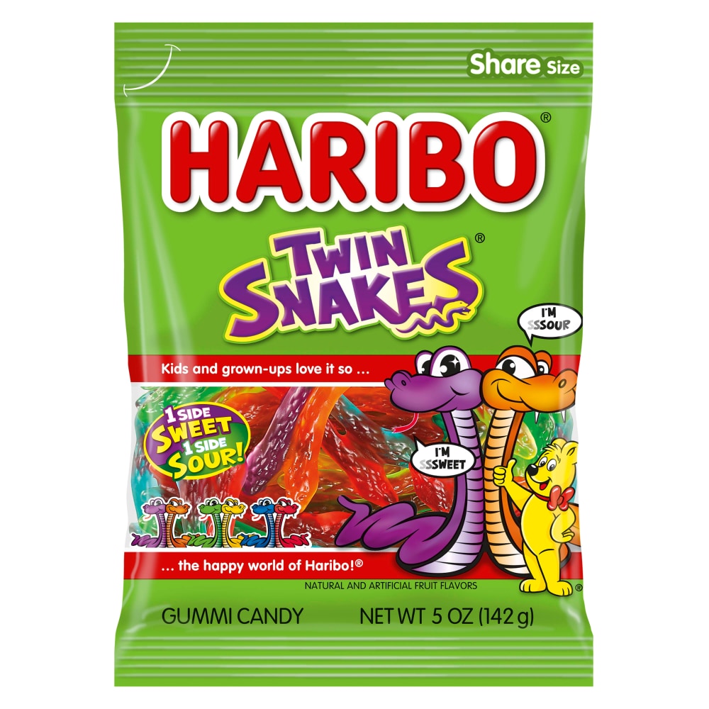 Haribo Gold Twin Snakes, 5 oz — 12 Per Case