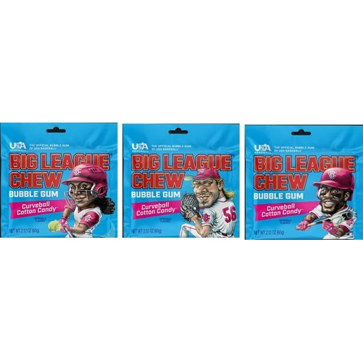 Big League Chew Cotton Candy, 2.12 Ounce — 108 Per Case