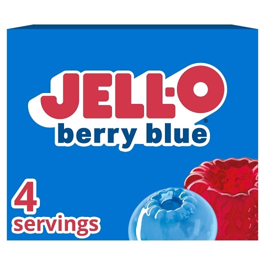 Jell-O Berry Blue Flavored Gelatin Mix, 3 Ounce — 24 Per Case