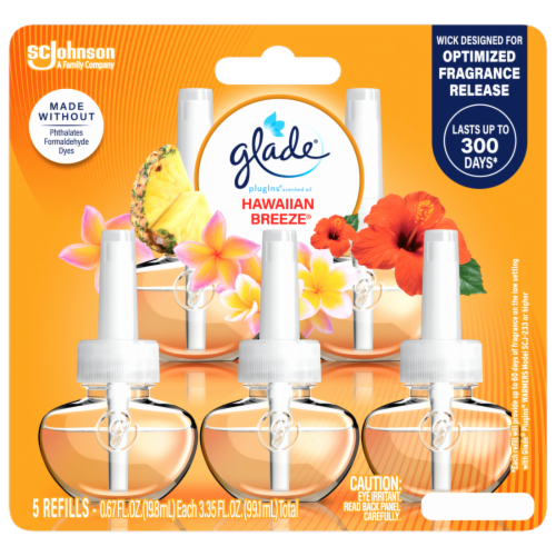 Glade Piso Refills - Hawaiian Breeze, 3.35 fl oz 5 ct — 4 Per Case