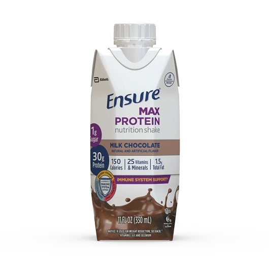 Ensure Max Protein Chocolate, 11 Fluid Ounce — 12 Per Case