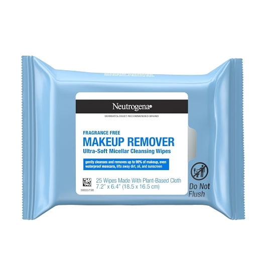 Neutrogena Makeup Remover Cleansing Towelettes Fragrance-Free, 25 Count — 6 Per Case