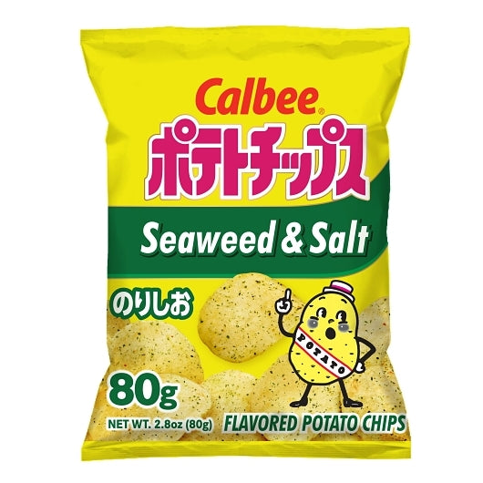 Calbee Potato Chips Seaweed & Salt, 2.8 Ounce — 6 Per Case