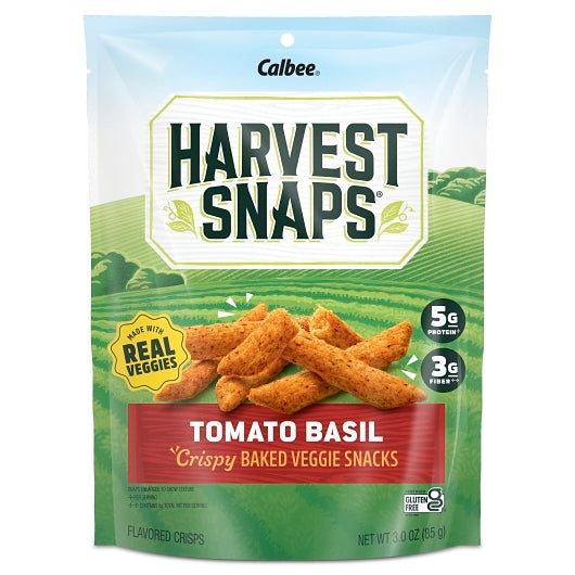 Harvest Snaps Red Lentil Tomato Basil Snack Crisps, 3 Ounce — 12 Per Case