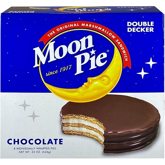 MoonPie Chocolate Double Decker Marshmallow Sandwich, 22 Ounce — 8 Per Case