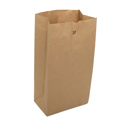 Ross and Wallace Grocery Bag #20 Natural, 8 1/4 X 5 1/4 X 16 1/8" — 1 Per Case