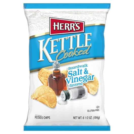 Herr's Salt & Vinegar Kettle Chips, 6.5 Ounce — 12 Per Case
