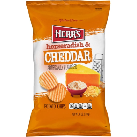 Herr Foods Inc Cheddar Horseradish Chips, 6 Ounce — 12 Per Case