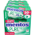 Mentos Sugar Free Pure Fresh Spearmint Curvy Bottle Gum, 50 Piece — 6 Per Case