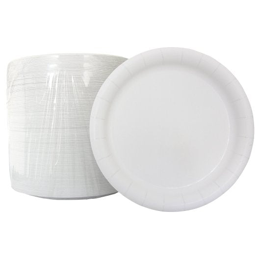 AJM 7 Inch Plates White, 125 Count — 8 Per Case