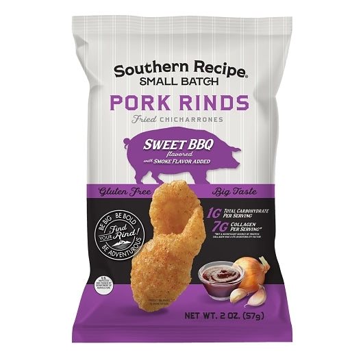 Southern Recipe Small Batch Sweet Bbq Pork Rinds, 2 Ounce — 6 Per Case