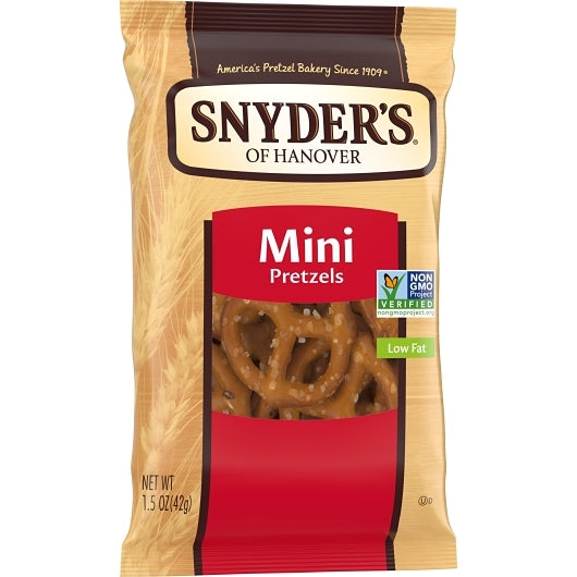 Snyder's Of Hanover Fat-Free Mini Twist Pretzels, 1.5 Ounce — 60 Per Case
