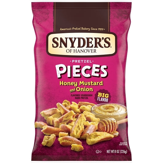 Snyder's Of Hanover Honey Mustard & Onion Pretzel Pieces, 8 Ounce — 6 Per Case