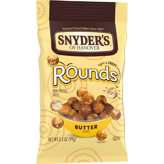Snyder's Of Hanover Pretzel Butter Rounds, 3.5 Ounce — 8 Per Case