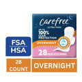 Carefree Ultra Thin Overnight Pads with Wings, 28 Count — 3 Per Case