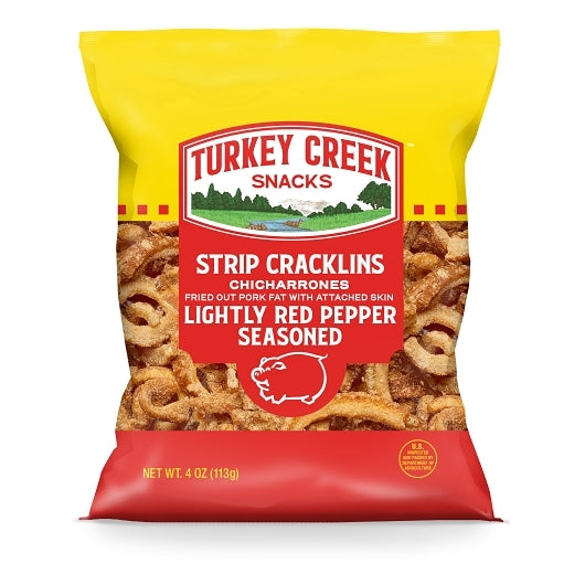Turkey Creek Snacks Box Of Strip Cracklins, 4 Ounce — 12 Per Case