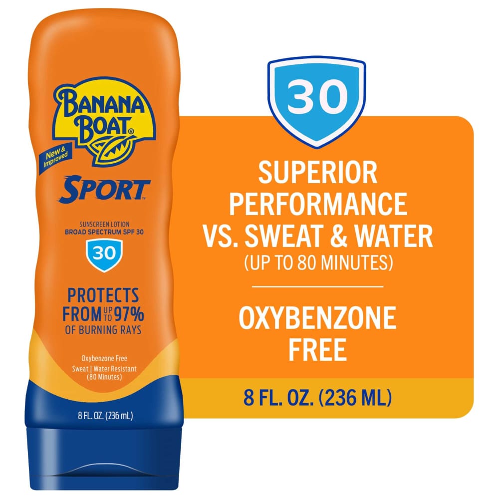 Banana Boat Sport Lotion SPF 30, 8 oz — 12 Per Case