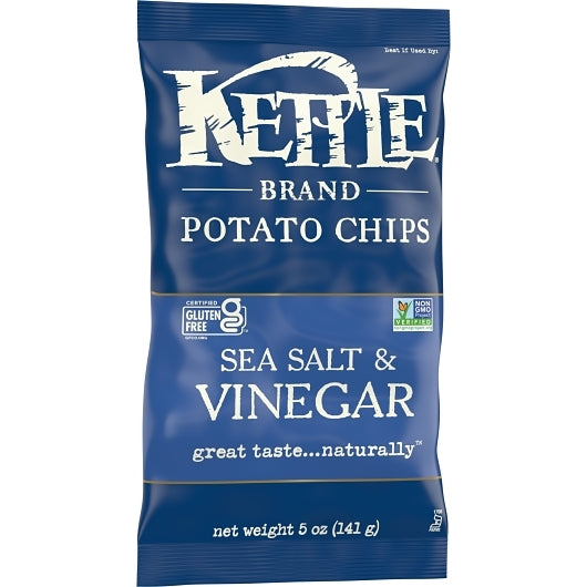 Kettle Foods Chips Sea Salt & Vinegar, 5 Ounce — 8 Per Case