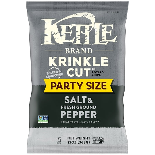 Kettle Foods Krinkle Cut Salt & Pepper, 13 Ounce — 9 Per Case