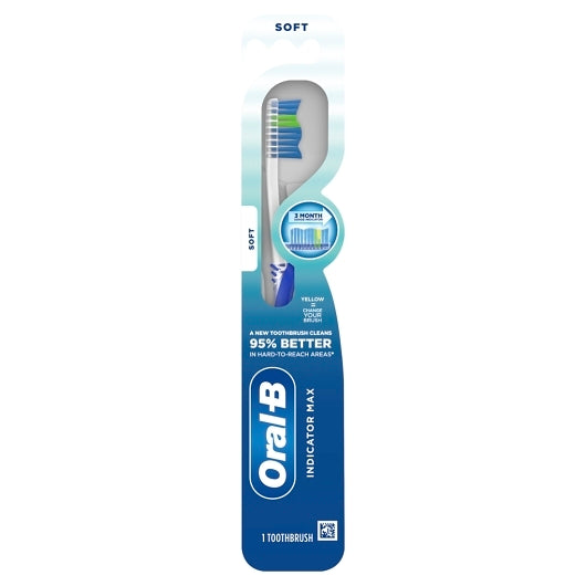 Oral-B Indicator Adult Manual Toothbrush Long Handle Soft, 1 Count — 72 Per Case