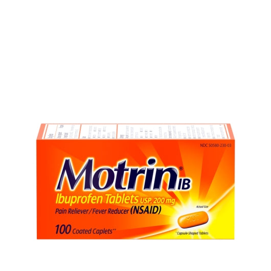 Motrin Caplets, 100 Count — 48 Per Case