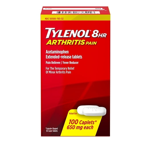 Tylenol 8 Hour Arthritis Pain Caplets, 100 Count — 48 Per Case
