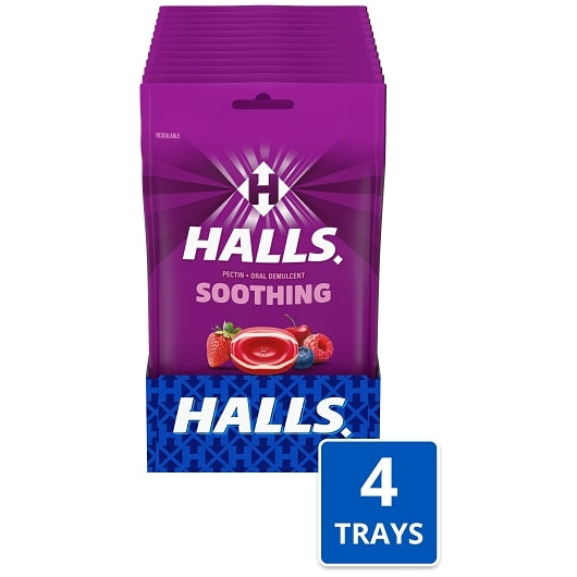 Halls Breezers Cool Berry Cough Drops, 25 Count — 48 Per Case