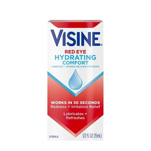 Visine Red Eye Comfort Hydrating, 0.5 Fluid Ounce — 36 Per Case