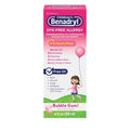 Benadryl Children's Dye Free Allergy Liquid Bubblegum, 4 Fluid Ounce — 36 Per Case