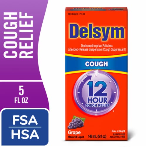 Delsym Cough Adult Grape, 5 oz — 12 Per Case